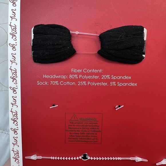 Baby Holiday Socks & Headwraps Girls Gift Set Size 0/6m Christmas Soft Headbands - Picture 7 of 8